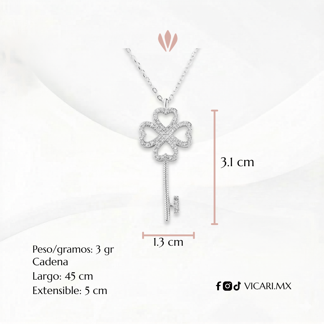 Collar Llave De Corazon