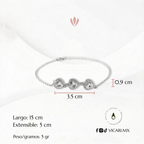 Pulsera Tres Corazones