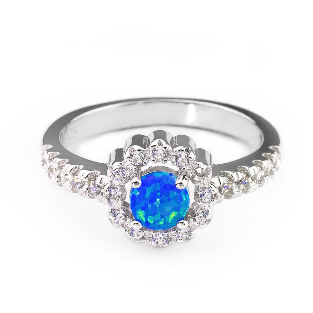 ANILLO-XITLALI-OPALO-AZUL-REDONDO-DE-PLATA-925-CON-RODIO-VICARI-CAAN0103158 - Vicari - Joyería de Plata
